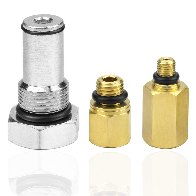 Mekar 2PCS Oil Rail Adapters Kits and 1 PC 6.0 High Pressure Oil Pump IPR Valve Air Test Fitting Tool Compatible with Ford 6.0L Powerstroke Diesel Engine - Image 1